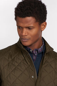 Barbour Chelsea Flyweight Quilted jacket in Olive MQU0007OL52 collar