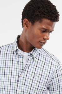 Barbour Shirt Eldon Mens tailored Shirt in Green check MSH5081GN51 fashion