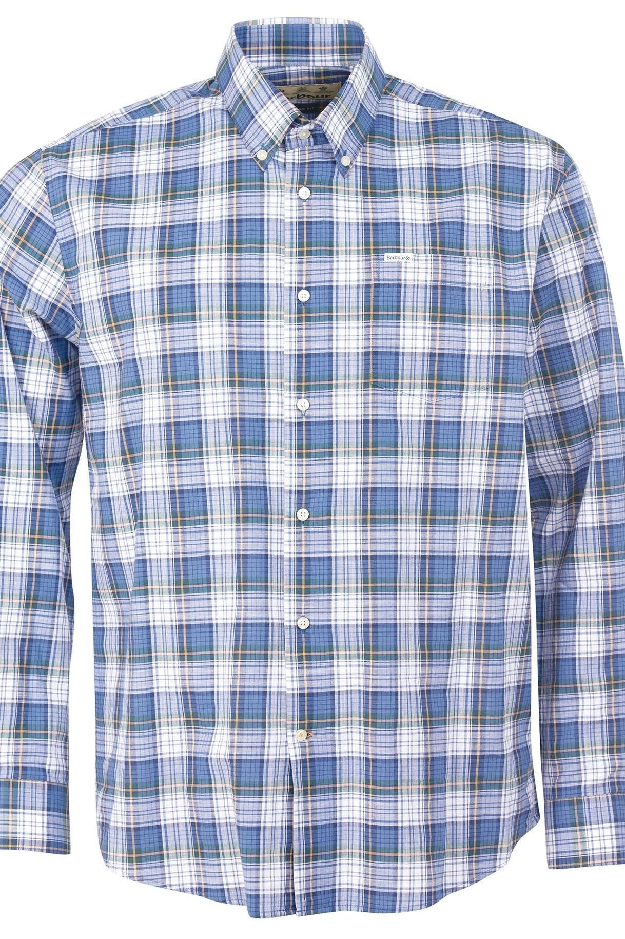 Barbour shirt Mens Sadle shirt in Navy MSH5135NY91 Smyths