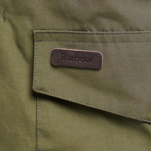 Barbour Granville jacket in Olive MWB0946OL51 logo leather