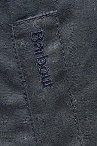 Barbour Milton mens wax jacket in Navy MWX1956NY51 logo