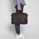 Barbour Briefcase Wax Leather - Navy - UBA0004NY91 - Modelled Side