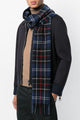 Barbour Tartan Lambswool Scarf - Navy/Red - USC0001NY11 - Modelled