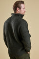 Barbour Sweater-New Tyne-chunky knit-Half Zip-Olive-MKN0790OL51 back