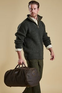 Barbour Sweater-New Tyne-chunky knit-Half Zip-Olive-MKN0790OL51 jumper