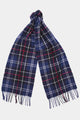 Barbour Tartan Lambswool Scarf - Navy/Red - USC0001NY11 - Tied View