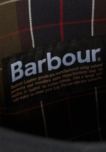Barbour Tarras wax leather bag in Navy UBA0003NY91 classic  logo