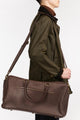 Barbour Leather Holdall-Highgate-Dark Brown Leather-UBA0564BR71 shoulder