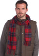 Barbour Scarf Red Tartan Lambswool USC0001RE35 navy