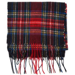 Barbour Scarf New Check Tartan - USC0137BK711 fringe