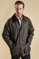 Barbour Beaufort-Classic Wax Jacket-Olive-MWX0002OL71 medium length