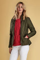 Barbour Cavalry Flyweight Jacket in New Olive LQU0228OL56 pocket