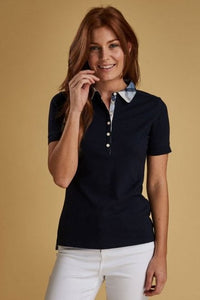 Barbour Top-Malvern-Ladies Polo-Navy-LML0633NY13