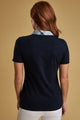 Barbour Top-Malvern-Ladies Polo-Navy-LML0633NY13 back