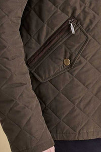 Barbour Shoveler mens dark Olive quilted jacket  MQU0784OL73 pocket