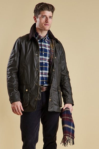 Barbour ashby wax jacket olive outlet