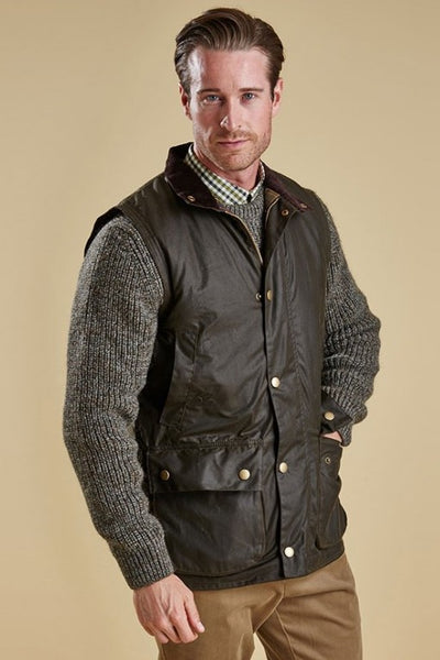 Barbour bodywarmer olive sale