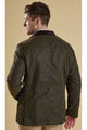 Barbour Lutz Wax Jacket -Olive MWX0566OL51 back