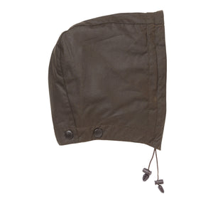 Barbour Classic Sylkoil Hood Medium Weight Wax in Olive. MHO0003OL7 side