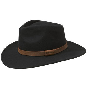Barbour bushman black hat