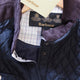 Barbour Reins new Ladies Quilt jacket in NAVY tattersall trim