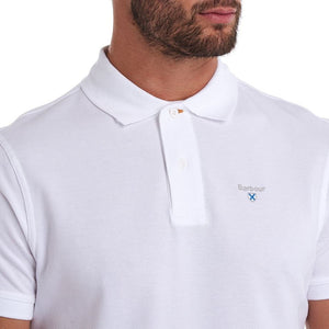 Barbour Polo shirt sports Polo in White MML0358WH11 badge