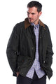 Barbour Hopsack-Mens Wax Jacket-Lightweight-Green-MWX1633GN52 front