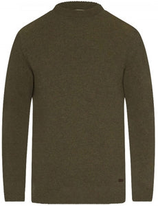 Barbour Mens Sweater Nelson Essential Crew Neck  in Colour Seaweed