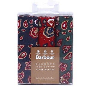 Barbour Handkerchiefs-Paisley Hankies- Gift Set of Three-MAC0009MI11