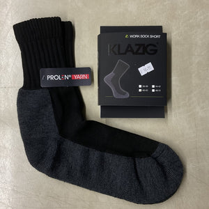 KLAZIG socks Black/Grey boot length short work socks 36750 trek