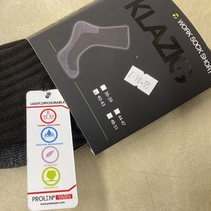 KLAZIG socks Black/Grey boot length short work socks 36750 dry