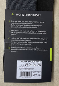 KLAZIG socks Black/Grey boot length short work socks 36750 yarn